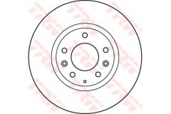 Диск тормозной вентилируемый для MAZDA 6 универсал (GH) 2.2 MZR-CD 2008-2011, код двигателя R2AA, V см3 2184, кВт 136, л.с. 185, Дизель, TRW/Lucas DF4974S