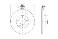 Диск тормозной TEXTAR для MAZDA 6 универсал (GJ, GL) 2.0 2013-, код двигателя PEY7, V см3 1998, кВт 107, л.с. 146, бензин, Textar 92257403