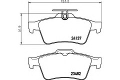 Колодки тормозные дисковые для MAZDA 3 (BK) 1.4 2003-2009, код двигателя ZJ-VE, V см3 1349, кВт 62, л.с. 84, бензин, Bosch 986494127