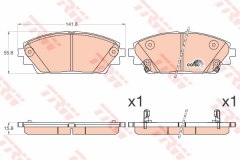 Колодки передние 3 (BM) 2013- GDB3592 для MAZDA 3 (BM, BN) 2.2 D 2013-, код двигателя SHY1, V см3 2191, кВт 110, л.с. 150, Дизель, TRW/Lucas GDB3592