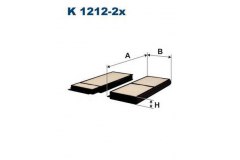 Фильтр салона K1212-2x для MAZDA 3 (BK) 2.0 2003-2009, код двигателя LF17, V см3 1999, кВт 110, л.с. 150, бензин, Filtron K12122X