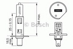 Лампа STANDARD H1 12V 55W 1987302011 для MAZDA 323 F VI (BJ) 1.6 2001-2004, код двигателя ZM, V см3 1598, кВт 70, л.с. 95, бензин, Bosch 1987302011