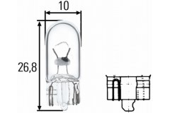 Лампа W5W 12V 8GP003594-121 для MAZDA 2 (DL, DJ) 1.5 2014-, код двигателя P5Y5,P5Y7,P5Y8, V см3 1496, кВт 66, л.с. 90, бензин, Hella 8GP003594121