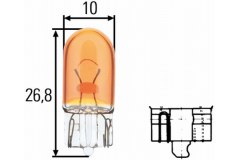 Лампа WY5W 12V 8GP003594-541 для MAZDA 6 Hatchback (GG) 2.0 2005-2007, код двигателя LFF7, V см3 1999, кВт 108, л.с. 147, бензин, Hella 8GP003594541